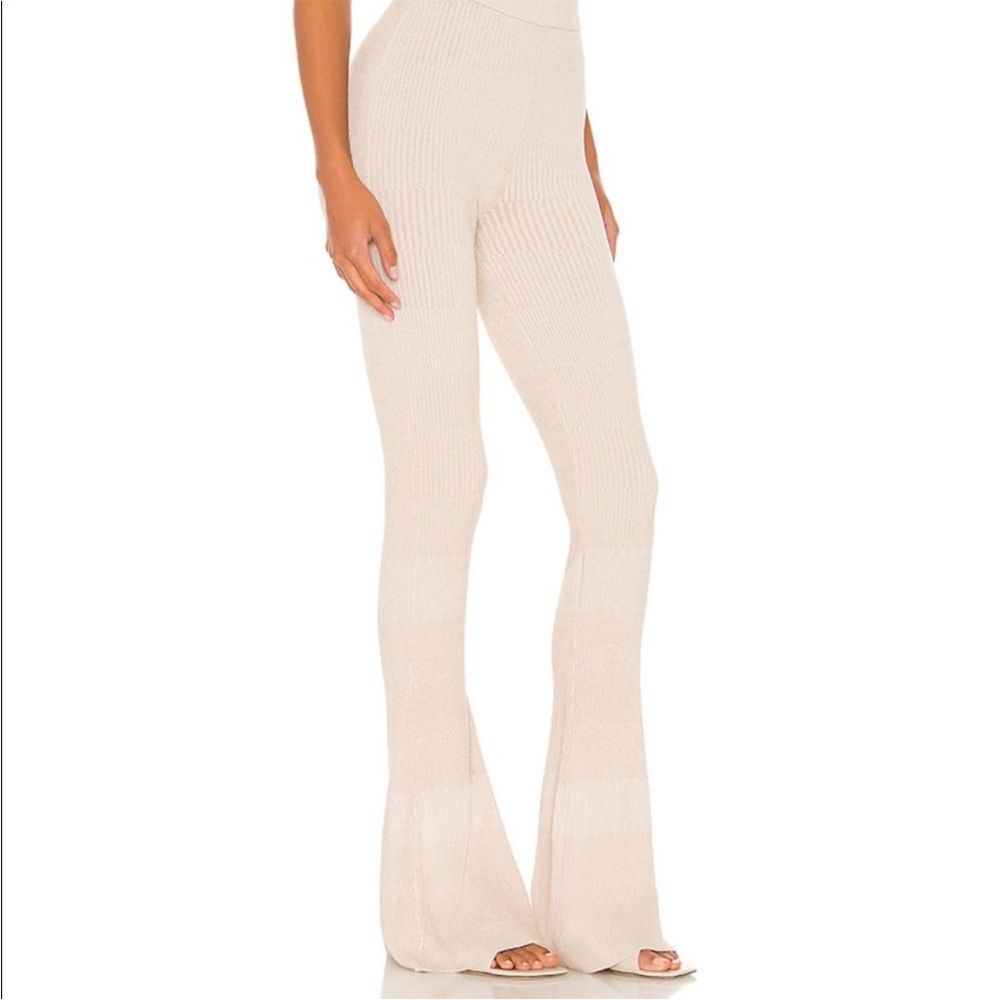 Revolve Song of Style Tonal Elyse Ribbed Knit High Waist Flare Pants Size XL - Picture 10 of 10